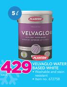 Plascon Velvaglo Water Based White-5Ltr Each 