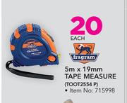 Fragram 5m x 19mm Tape Measure TOOT2554 P