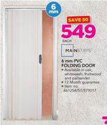 Mainstays 6mm PVC Folding Door-Each