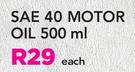 Castrol SAE 40 Motor Oil-500ml Each