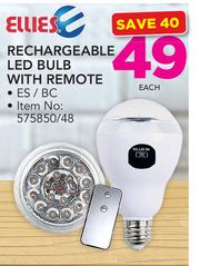 Ellies rechargeable light on sale bulbs