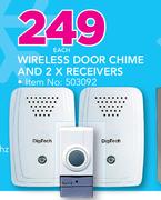 Digitech Wireless Door Chime & 2 x Receivers-Each