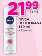 Nivea Deodorant Assorted-150ml