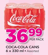 Coca-Cola Cans-6x330ml Per Pack