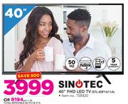 Sinotec 40" FHD LED TV STL-40F1A11A