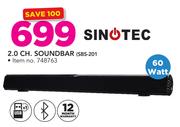 Sinotec 2.0 Ch Soundbar SBS-201