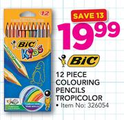 BIC 12 Piece Colouring Pencils Tropicolor