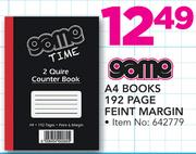 Game A4 Books 192 Pages Feint Margin