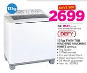 Defy 13Kg Twin Tub Washing Machine White DTT164