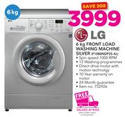 0LG 6Kg Front Load Washing Machine Silver F10B8NDP25 AL