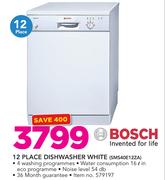 Bosch 12 Place Dishwasher White SMS40E12Za