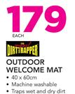 Dirttrapper Outdoor Welcome Mat-40 x 60cm Each