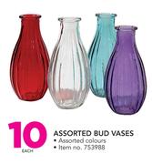 Assorted Bud Vases Assorted Colours-Each