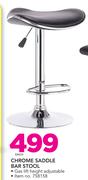 Chrome Saddle Bar Stool-Each