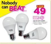 Simple Choice A60 6W LED Globes-For 3