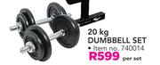 Everlast 20Kg Dumbbell Set-Per Set