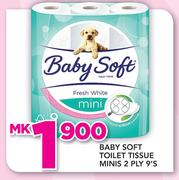 Baby Soft Toilet Tissue Mini's 2 Ply-9's