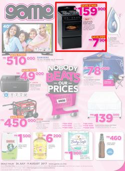 Game Malawi : Nobody Beats our Prices (26 July - 9 August 2017), page 1