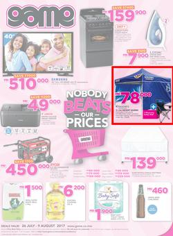 Game Malawi : Nobody Beats our Prices (26 July - 9 August 2017), page 1