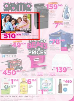 Game Malawi : Nobody Beats our Prices (26 July - 9 August 2017), page 1