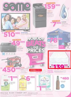 Game Malawi : Nobody Beats our Prices (26 July - 9 August 2017), page 1