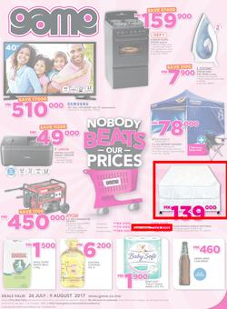 Game Malawi : Nobody Beats our Prices (26 July - 9 August 2017), page 1