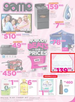 Game Malawi : Nobody Beats our Prices (26 July - 9 August 2017), page 1