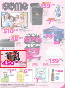 Game Malawi : Nobody Beats our Prices (26 July - 9 August 2017), page 1