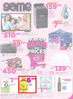 Game Malawi : Nobody Beats our Prices (26 July - 9 August 2017), page 1