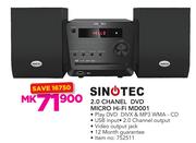 Sinotec 2.0 Channel DVD Micro HiFi MD001