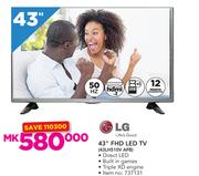 LG 43" FHD LED TV 43LH510V AFB