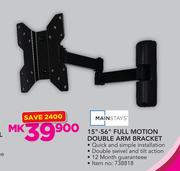 Mainstays 15"-56" Full Motion Double Arm Bracket