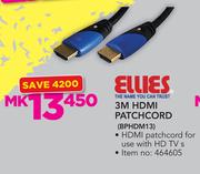 Ellies 3M HDMI Patchcord BPHDM13