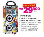 Polaroid Karaoke Graffiti Speaker PKBB-20CS GRA-Each