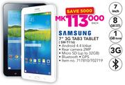 Samsung 7" 3G Tab 3 Tablet SM-T116-Each