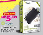 Muvit 2500 Mah Slim Power Bank