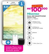 Hisense Infinity U989 Dual Sim Smartphone With Includes Phone Cover,Screen Protector & Bluetooth Spe
