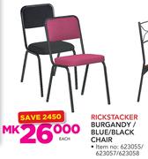 Rickstacker Burgandy/Blue/Black Chair-Each