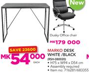 Marko Desk White/Black RSH-080020