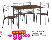 Tilo 5 Piece Dining Set