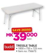 Buddi Tressle Table-1800 x 750 x 725mm 