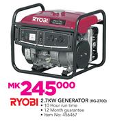 Ryobi 2.7KW Generator RG-2700