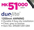 Duolite 1200mm Awning-Each