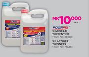 Powafix Mineral Turpentine-5Ltr /Lacquer Thinners-5Ltr Each