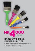 Rainbow 5 Piece Paintbrush Set-Per Set