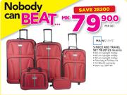 Mainstays 5 Piece Red Travel Set TB-20123-Per Set