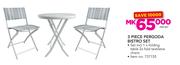 3 Piece Pergoda Bistro Set-Per Set