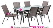 Out & About 6 Seater Glass Table Brown 180cm KTS0091U