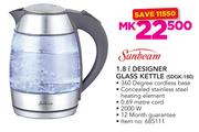 Sunbeam 1.8Ltr Designer Glass Kettle SDGK-180