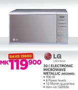 LG 30Ltr Electronic Microwave Metallic MS3040S